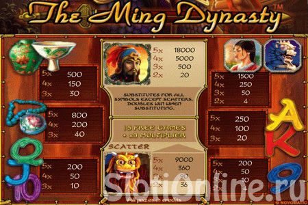 игровой автомат ming dynasty без регистрации